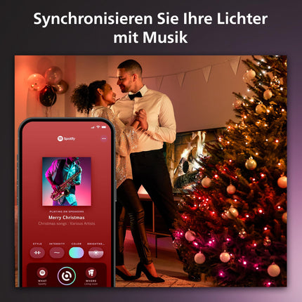 Philips Hue Festavia ketivalgustid, valge ja värviline meeleolu, hämardatavad, 250 mini-LED-i, 20 m pikkused, veekindlad, ühilduvad Amazon Alexaga (Echo ja Echo Dot)