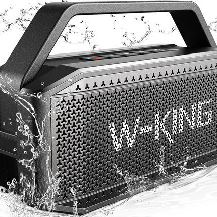 W-KING Bluetooth Speaker Box Large (100W peak) 60W Music Box Bluetooth Box, IPX6 Portable Speaker Outdoor Party Soundbox Boombox/Ex-large Passive Radiator Deep Bass/PowerBank/40H/TF/AUX/EQ