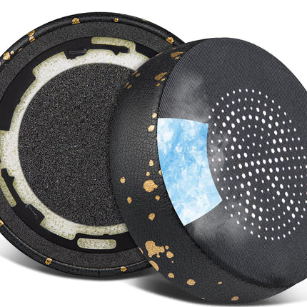 SOULWIT jahutusgeeliga vahetuskõrvapadjad Jabra Evolve 75 (75 UC 75MS 75SE) stereo Bluetooth-peakomplektile/kõrvaklappidele, vahetuspadjad mürasummutava vahuga