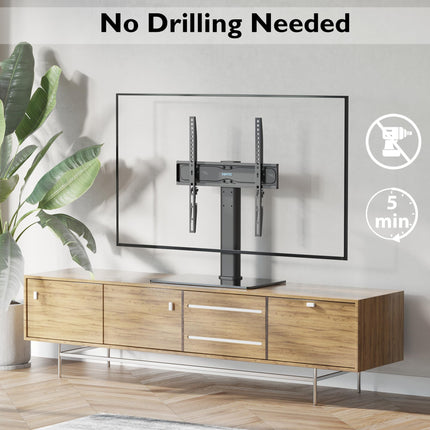 BONTEC telerialus, universaalne, reguleeritava kõrgusega, sobib 26–55-tollistele LCD, LED, OLED plasmateleritele ja kumeratele teleritele või monitoridele kuni 40 kg, max VESA 400x400 mm