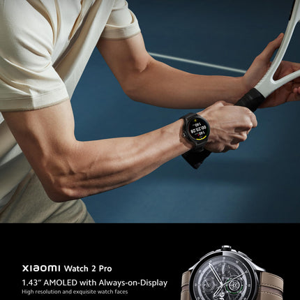 Xiaomi Watch 2 Pro - Bluetooth® hõbedane ümbris pruuni nahkrihmaga