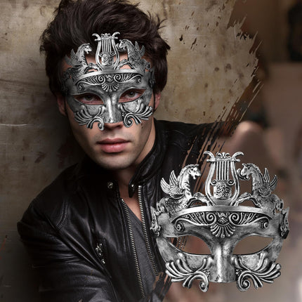 Aroncenti Rooma sõdalase maskeraadimask: meeste antiikne mask karnevali Halloweeniks, rüütli Itaalia Veneetsia mask