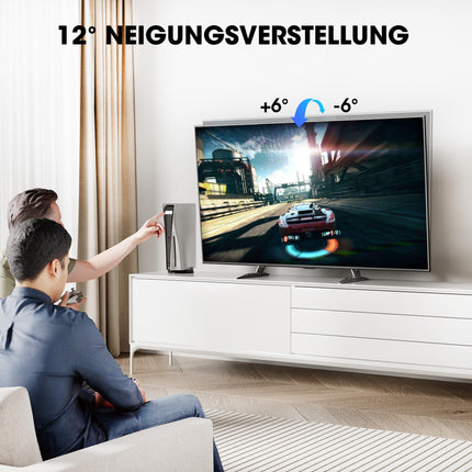 FITUEYES universaalsed teleri jalad, telerijalad 32–55-tollisele LCD-telerile, LED-teleri lamedatele ja kumeratele teleritele, jalad, lauaalus, reguleeritava kõrgusega, kallutatav, VESA, max 600 * 400 mm, kuni 50 kg.