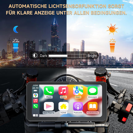 Spedal CL871 6,25" mootorratta CarPlay ja Android Auto ekraan, täisveekindel, GPS-navigatsioon mootorrattale, Bluetooth, Siri/Google'i assistent