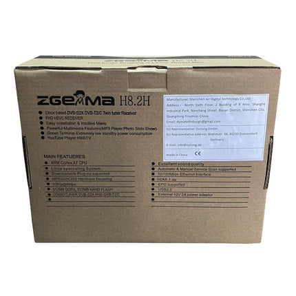 Full HD satelliit- + kaabel-/maapealse televisiooni vastuvõtja ZGEMMA H8 2H DVB S2X + DVB T2/C tasuta televisioon