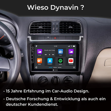 DYNAVIN Android autoraadio ja navigatsioonisüsteem VW Polo 2009-2014 jaoks, 9-tolline originaalraadio juhtmevaba Carplay ja Android Autoga | Head-up ekraan | Sisaldab DAB+: D9-69L Premium Flex