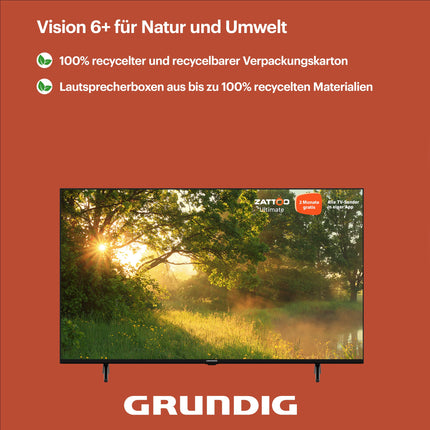 GRUNDIG 50 VOE 73 50-tolline (126 cm) LED-teler, Android 11 teler, 4K UHD, Dolby Digital, HDR10, Micro Dimming mootor, sisseehitatud Chromecast, Bluetooth, nutiteler, must