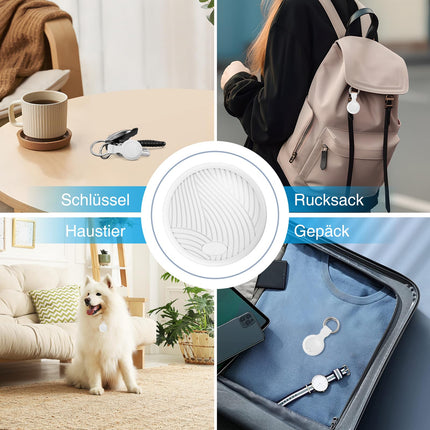 Nutikas silt - Apple Find My (AINULT iOS) ühilduv õhujälgija silt koos kaitseümbrisega, veekindel Bluetooth-võtmeleidja, esemete leidja rahakotile, pagasile, vahetatava akuga