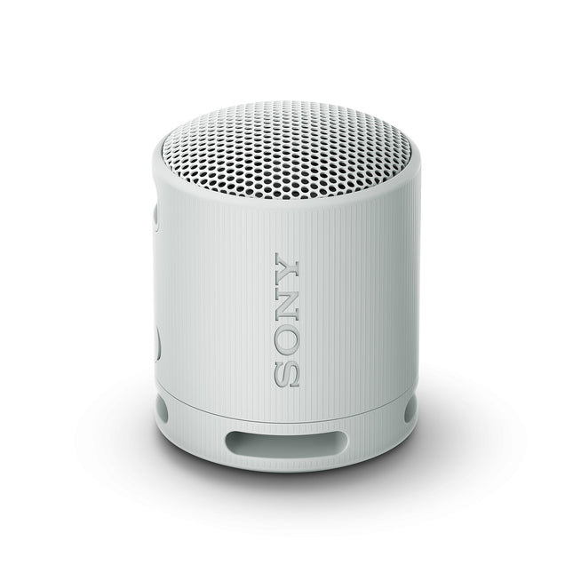 Sony SRS-XB100 - Wireless Bluetooth speaker, portable, lightweight, compact, outdoor, travel speaker, durable, IP67 waterproof and dustproof, 16-hour battery life, carrying strap, hands-free function, gray