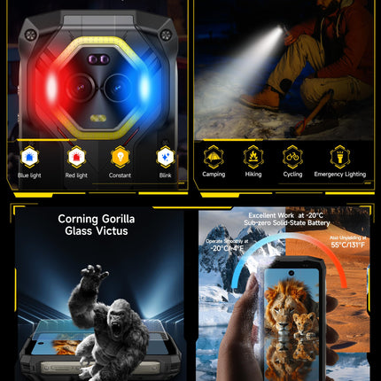 Ulefone Armor Mini 20 Pro Outdoor Mobile Phone 5G, 16GB + 256GB/2TB Outdoor Smartphone, 50MP + 32MP Camera Android 14 Rugged Smartphone, 6200mAh Battery, 4.7 Inch HD+ IP68 Smartphone, OTG/NFC/GPS Black