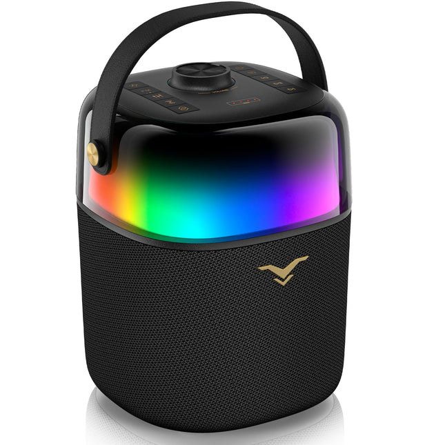 Bluetooth-kõlar, 50 W (80 W tippvõimsus) kaasaskantav Bluetooth-muusikakarp 360° LED-valgusega, sügav bass, vali õue Bluetooth-karp FM/AUX/USB/TWS/6,35 mm sisendiga, boombox peoks, rannaks, telkimiseks