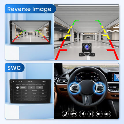 2G+64G Android autoraadio Suzuki SX4 2006-2013 FIAT Sedici 2005-2014 jaoks koos Carplay Android Auto, Rimoody 9-tollise 2.5D puutetundliku ekraaniga autoraadio GPS-navigatsiooniga Bluetooth FM RDS WiFi EQ tahavaatekaamera