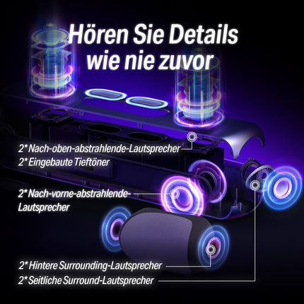 OXS Thunder Pro+ mängurikõlar juhtmevaba kaelakõlariga, 7.1.2 Dolby Atmos ruumilise heli süsteem, integreeritud bassikõlar, rakenduste kohandamine, RGB-efektid, 3 professionaalset mängurirežiimi