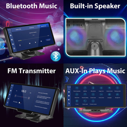 Hodozzy 10,26-tolline puutetundlik ekraan, juhtmevaba Carplay, juhtmevaba Android Auto, kaasaskantav autoraadio, Carplay FM-saatja, Bluetooth, digitaalne meediavastuvõtja tahavaatekaameraga ja 64G-SD-ga