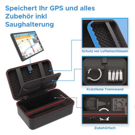 Digicharge 7 inch navigation case bag for Garmin Drivesmart DriveCam 76 Dezl LGV720 LGV710 Dezlcam CamperCam 795 785 Fleet 780 790 Tomtom Go Camper Max Discover Expert Exclusive