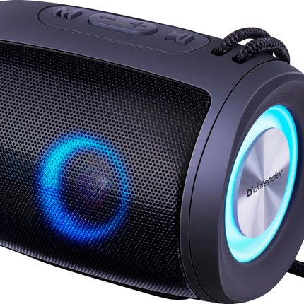 Defender® Enjoy S200 Bluetooth Speaker – Portable 5W Music Box with TWS, LED Light, Radio, USB, MicroSD, MP3, AUX, Microphone, Hands-Free Function &amp; 10h Battery – Wireless Mini Speaker with Handle