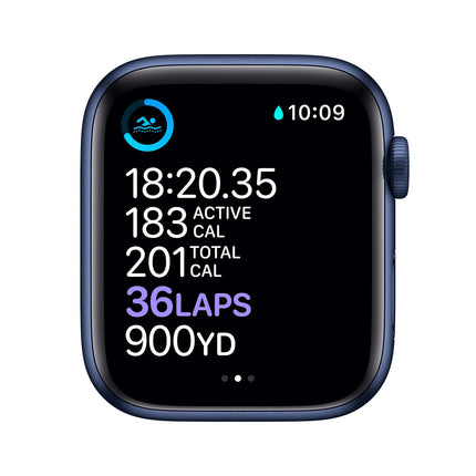 Apple Watch Series 6 (GPS + Cellular, 44MM) Blue Aluminum Case with Deep Marine Sport Band (Refurbished)