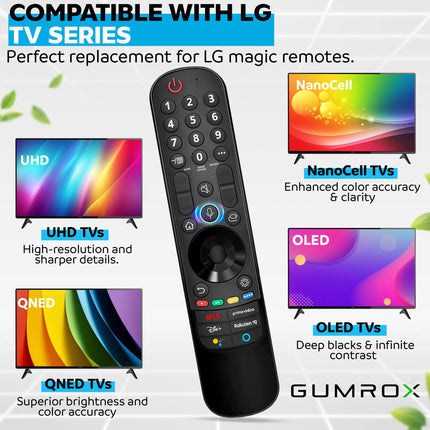 Maagiline kaugjuhtimispult LG teleritele, originaalpuldi MR20GA, MR21GA, MR22GA, MR23GA asendus, sobib LG UHD OLED QNED NanoCell 4K 8K nutitelerile, kursori ja häälfunktsiooniga