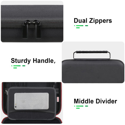 BOVKE GPS-kott ühildub 6-7-tollise TomTom GO navigatsiooniseadmega, Garmin Camper 795/780/DriveSmart 65/76/61/dēzl LGV 710/700 navigatsiooniseadmega, lisatasku auto toitekaabli ja muu jaoks, must