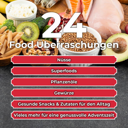 Food Advent Calendar Edition 2024 | 24 high-quality fitness surprises | Healthy snacks and superfoods – ideal for a conscious Christmas season | GreatVita