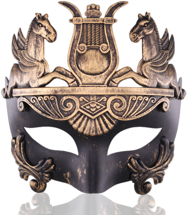 Ubauta maskeraadimask meestele Vintage Roman: Kreeka Rooma gladiaatorile sobiv Halloweeni kostüüm Mardi Gras ball Veneetsia täiskasvanute peo puhastuskostüüm
