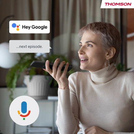 Thomson 43-tolline (109 cm) 4K Ultra HD valge Android Smart TV, Google Assistant, WiFi, Dolby Digital, Bluetooth, kolmekordne tuuner (kaabel/satelliit/antenn), HDMI, CI+, A+ paneel – 43UA5S13W