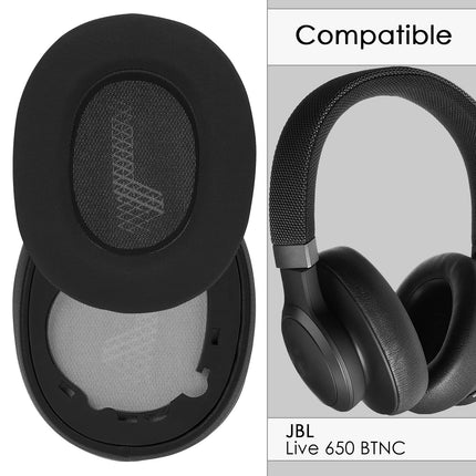 Linkidea vahetuskõrvapadjad, mis ühilduvad JBL Lifestyle E65 BTNC, Duet NC, Live 650 BTNC, Live 660 BTNC kõrvaklappidega, peakomplekti kõrvapadjad (jahutusgeel/must)