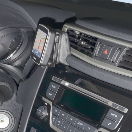 KUDA mobiiltelefonihoidik Nissan Qashqai ja Nissan X-Trailile alates 11/2013 - telefonikonsool nutitelefonide, mobiiltelefonide, navigatsioonisüsteemide ja muu jaoks - kunstnahast konsool, must, 5515