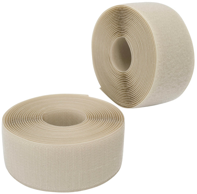 AERZETIX - C66006 - Hook and loop tape/roll 50 mm 5 meters - organizer/cable tie - tape for garment bags - made of polyamide and polyester - color: light beige