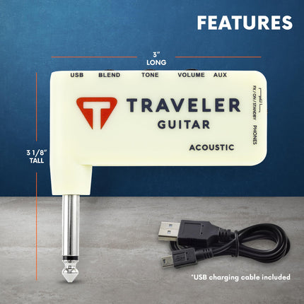 Traveler Guitar Headphone Amplifier – Acoustic (TGA-1A)