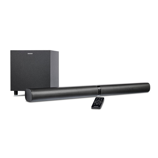 MEDION P64150 2-ühes teisendatav Bluetooth-teleri heliriba juhtmevaba subwooferiga (2.1 heliriba, 2 x 30 vatti, 60-vatine subwoofer, seinale kinnitatav, HDMI ARC CEC-ga, AUX, optiline sisend)