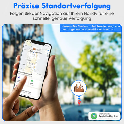 ReFind Skytag Card Finder (iOS only) – Slim and rugged for wallets, bags, and suitcases. Rechargeable tracker, compatible with Apple's Find My app.