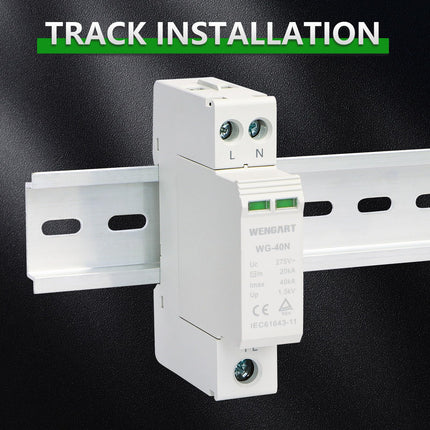 Wengart mini surge protection device WG-40N, 2P 18mm width, TÜV certification, low-voltage protection lightning surge protection