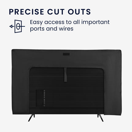 kwmobile Protective Cover for 55" TV - TV Screen Protector Cover - Flexible TV Screen Dust Cover - Black