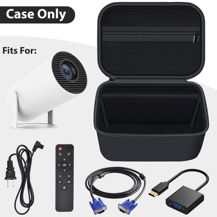 Mini Projector Bag Compatible with LQWELL/for Magcubic/for YEEFON/for ELEPHAS/for Alwtniet Projector 4k, Mini Projector Storage Box Carrying Case for Accessories - Box Only
