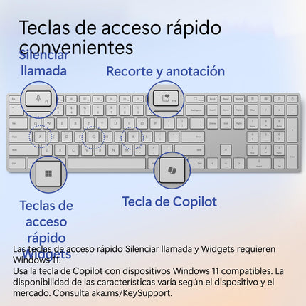 Microsoft Surface Keyboard (2nd Edition), compatible with Surface Pro or Surface Laptop, Bluetooth 4.0, Copilot button