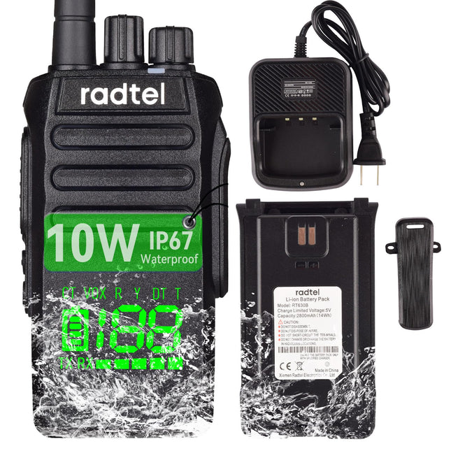 Radtel RT-493 IP67 veekindel pihuraadio 10W pika levialaga kahesuunaline raadio täiskasvanutele, Walkie Talkie 430-440 skaneerimine