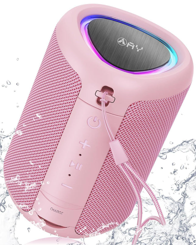 AY kaasaskantav Bluetooth-kõlar tulega, võimsa kristallselge heliga Bluetooth-muusikakarp, IPX5 veekindlus, AUX- ja TF-kaardi sisend, stereo sidumine, 24-tunnine aku, ideaalne koju ja õue