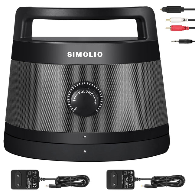 SIMOLIO juhtmevaba telerikõlar, 2,4 GHz kaasaskantav telerikõlar seenioridele, ideaalne asendus lõua külge kinnitatavatele kõrvaklappidele, optiline, RCA, 3,5 AUX-ühendus, kõrvaklappide ja 2 adapteriga SM-621D
