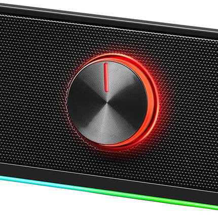 Defender® Z10 arvutikõlarid – 2.0 heliriba arvutile, sülearvutile ja monitorile – 6W stereokõlar Bluetooth 5.0, 3,5 mm AUX-pordi ja USB-toitega – puutetundliku juhtimisega mängu- ja lauaarvutikõlarid