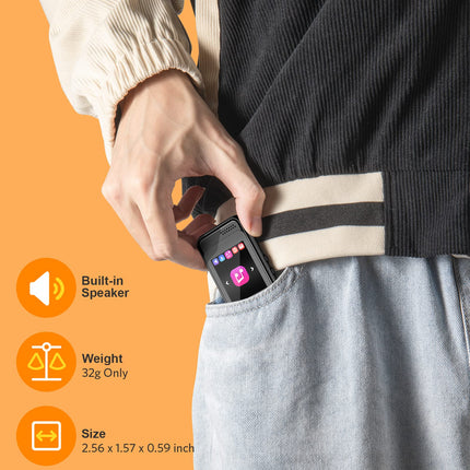 MP3-mängija Bluetoothiga, kaasaskantav muusikapleier sisseehitatud micro SD-kaardi pesa ja HD-kõlariga, toetab FM-raadiot, kõnesalvestust, täispuuteekraan, maksimaalselt 256 GB laiendatav