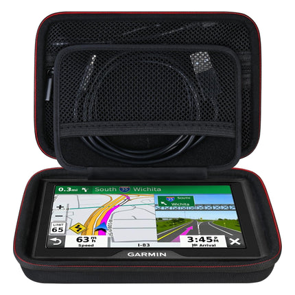 Elonbo GPS-kandekott 5-5,5-tollisele Garmin Drive 51/52/53, DriveSmart 55, Garmin zūmo XT, dēzl OTR500, zūmo 396 LMT-S GPS-navigatsioonisüsteemile, lisavõrgust tasku autolaadija USB-kaablile, must