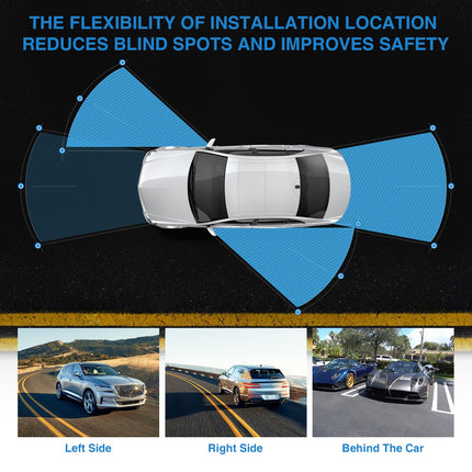 PARKVISION rear view camera, flexibly adjustable car camera with rotatable lens, PAL TV system, vertical image flip function, easy installation without parking line