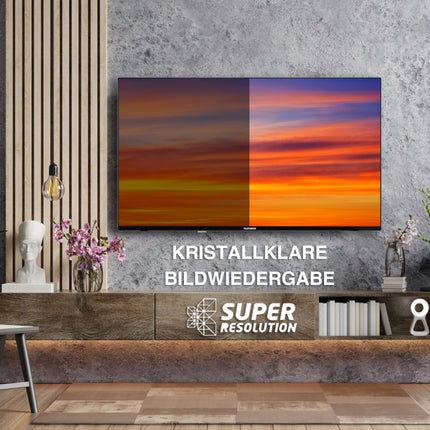 Telefunken XF43SN750S 43-tolline televiisor/nutiteler (Full HD, HDR, kolmekordne tuuner) – 6 kuud HD+ koos lisavarustusega.