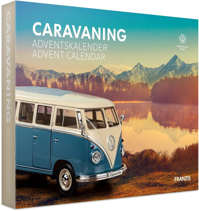 FRANZIS 55115 - Haagissuvila advendikalender, VW Bulli T1 metallmudeli komplekt mõõtkavas 1:24, koos 52-leheküljelise raamatuga