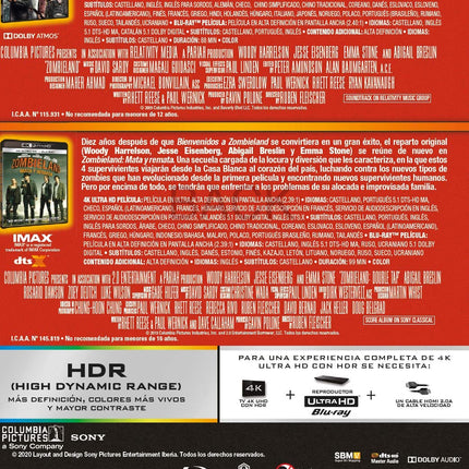 Bienvenidos ja Zombieland + Zombieland: MATA ja Remata UHD – BD