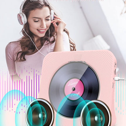 Greadio kaasaskantav CD-mängija Bluetooth 5.0-ga, CD-muusikamängija puldiga, HiFi-kõlar, tolmukate, LED-ekraan, FM-raadio, AUX/USB tugi, kõrvaklapipesa kingituseks