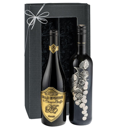 Itaalia vs. Prantsusmaa: Punase veini kinkekomplekt ülivõrdes! Prestige Syrah &amp; Merlot (2 x 0,75 l) sünnipäevadeks, jõuludeks või gurmaanidele