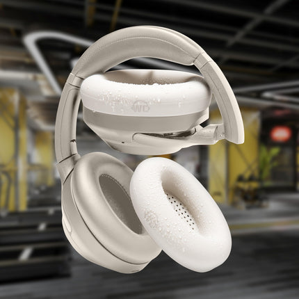 WC SweatZ XM3 – Patented sweat-proof ear pads for Sony WH1000XM3 by WC | Silicone ear pads for Sony WH-1000XM3 headphones | Sweat-proof and easily washable | Beige