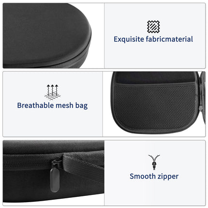 Bag Compatible with JBL Tune JBL Tune 720 BT 770 NC 760 NC, and Sony WH-CH720N WH-1000XM4 Wireless Bluetooth Headphones, Travel Case with Removable Inner Compartment (Black)